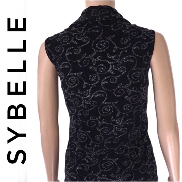 Sybelle Designer Black and White Top - Picture 2 of 5